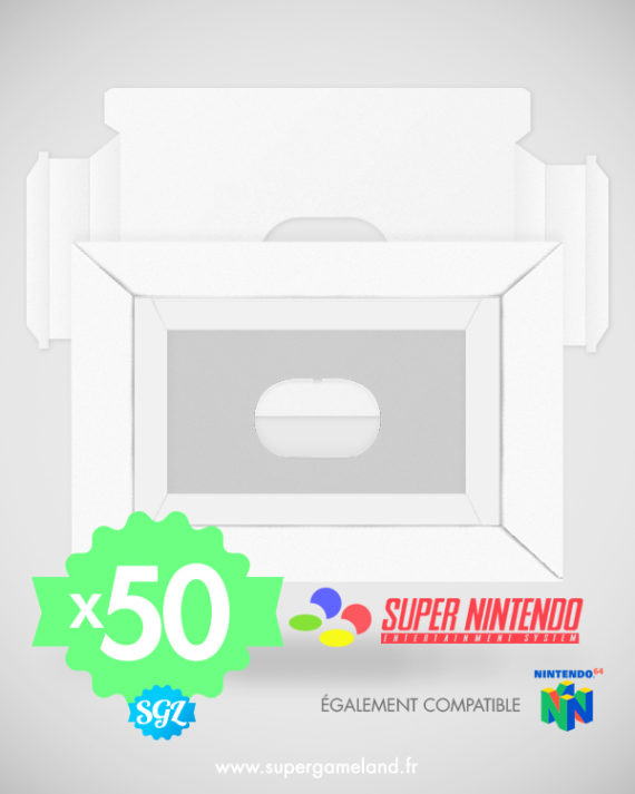 50 Cales de remplacement pour boîte de jeu Super Nintendo SNES PAL FR