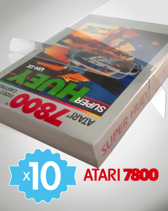 10 Crystal box Étuis de protection pour boîte de jeu Atari 7800 gamme Silver 0,4 mm