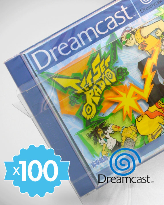 100 Crystal box Étuis de protection pour boîte de jeu Sega Dreamcast (DC PAL) 0,4 mm
