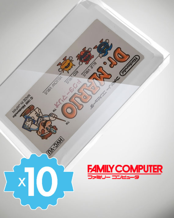10 Crystal box Étuis de protection pour cartouche de jeu Nintendo Famicom FC (loose) NTSC-J 0,4 mm