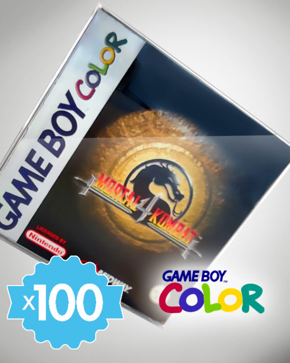 100 Crystal box Étuis de protection Nintendo Game Boy Color (GBC PAL) 0,4 mm