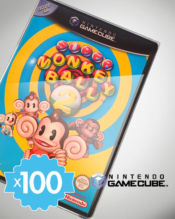100 Crystal box Étuis de protection pour boîte de jeu Nintendo GameCube (GC) 0,4 mm