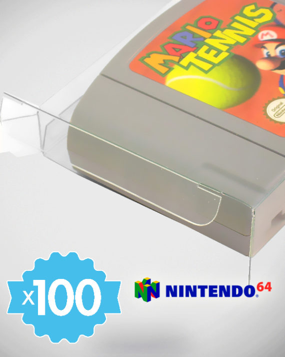 100 Crystal box Étuis de protection pour cartouche de jeu Nintendo 64 N64 (loose) 0,4 mm – Image 2