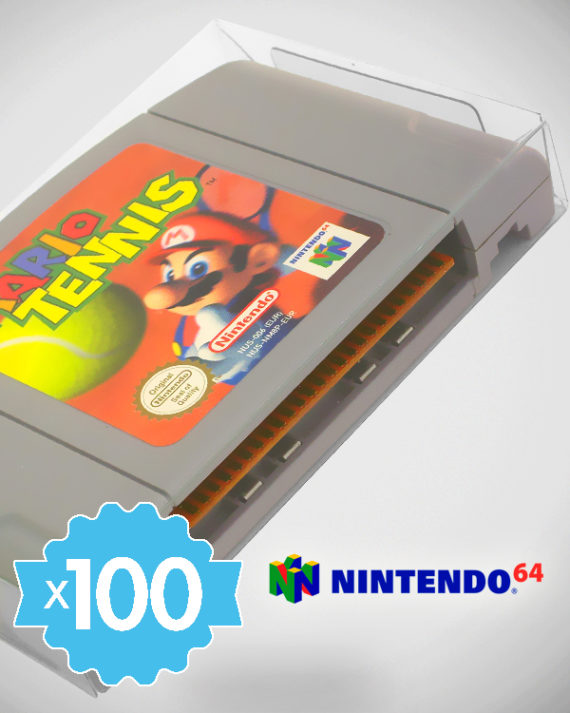 100 Crystal box Étuis de protection pour cartouche de jeu Nintendo 64 N64 (loose) 0,4 mm