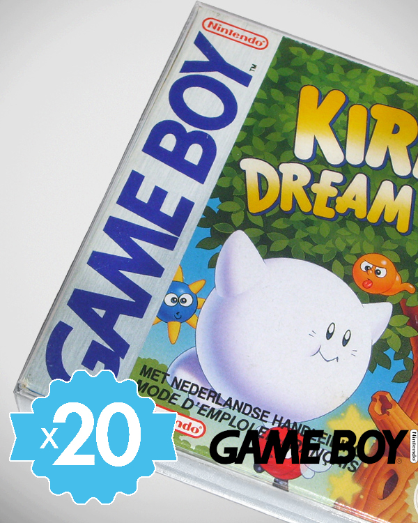 20 Crystal box Étuis de protection pour Nintendo Game Boy (GB PAL) 0,4 mm