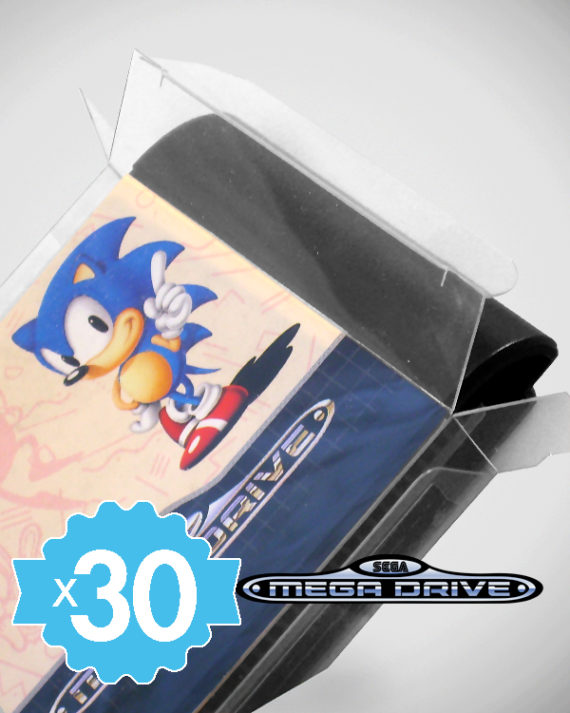 30 Crystal box Étuis de protection pour cartouche de jeu Sega Megadrive Genesis MD NTSC-J  (loose) 0,4 mm