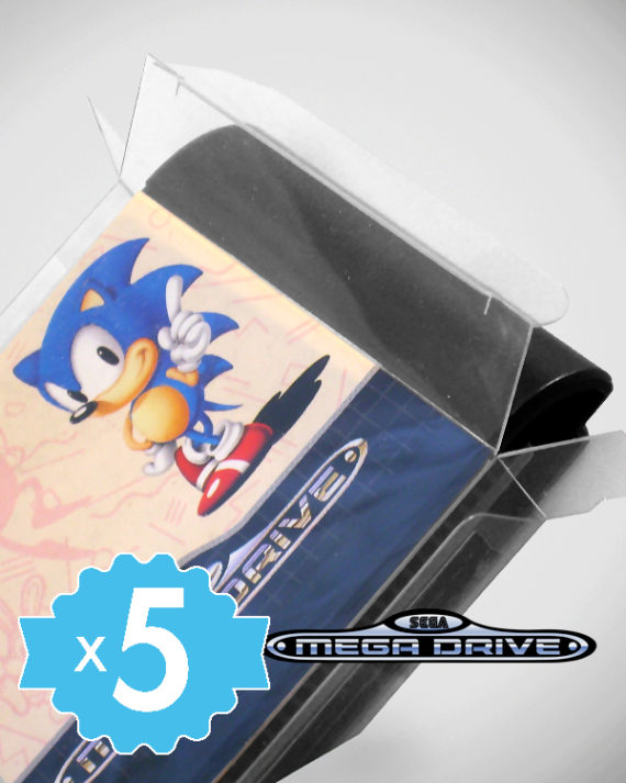 5 Crystal box Étuis de protection pour cartouche de jeu Sega Megadrive Genesis MD NTSC-J (loose) 0,4 mm