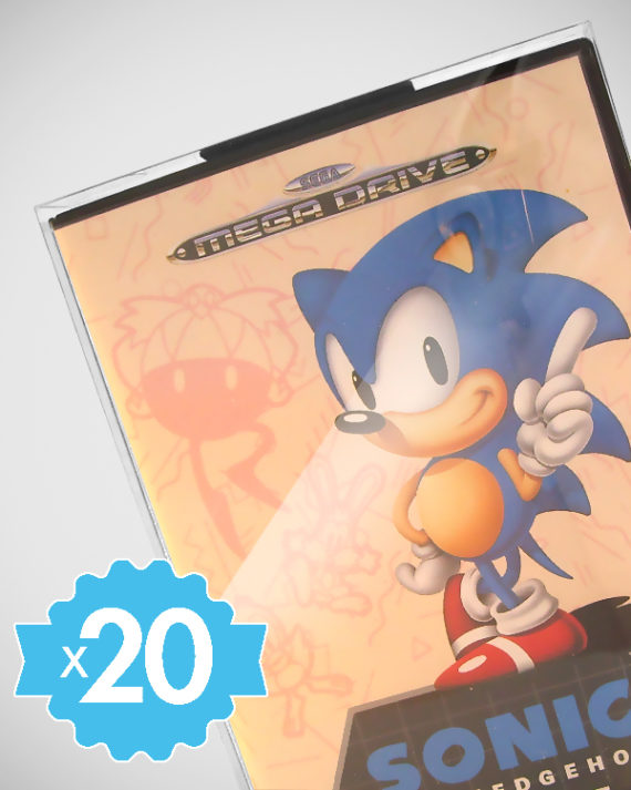 20 Crystal box Étuis de protection pour boîte de jeu Sega Megadrive Genesis MD 0,4 mm