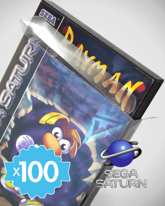 100 Crystal box Étuis de protection pour boîte de jeu Sega Saturn SAT (PAL) 0,4 mm
