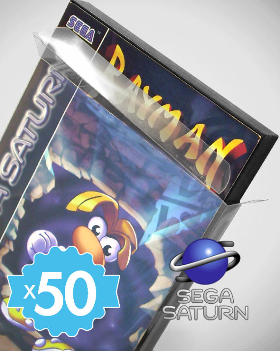 50 Crystal box Étuis de protection pour boîte de jeu Sega Saturn SAT (PAL) 0,4 mm