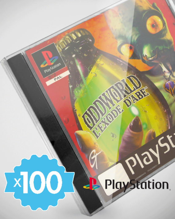 100 Crystal box étuis pour boîte de jeu Playstation PS1 0,4mm