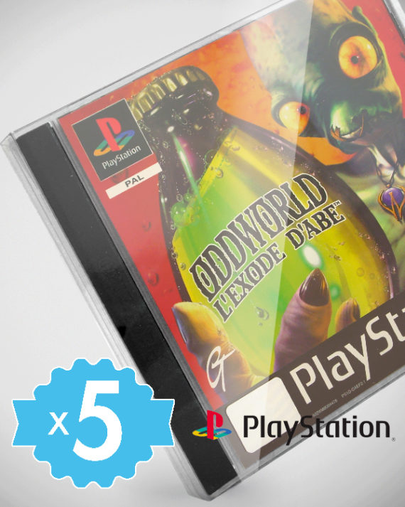 5 Crystal box étuis pour boîte de jeu Playstation PS1 0,4mm