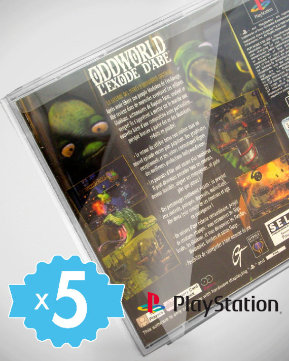 5 Crystal box étuis pour boîte de jeu Playstation PS1 0,4mm – Image 2