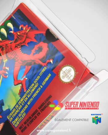 Crystal Box – Étui de protection pour boîte de jeu Super Nintendo