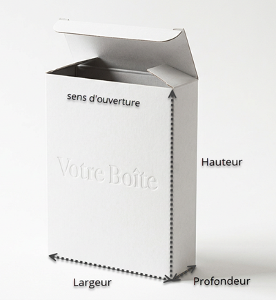 dimensions boîte à mesurer Crystal Box sur mesure